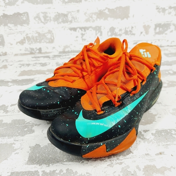 Nike Zoom KD 6 VI Texas Black Orange Lace Up Galaxy Basketball Sneakers i68 - Picture 2 of 11